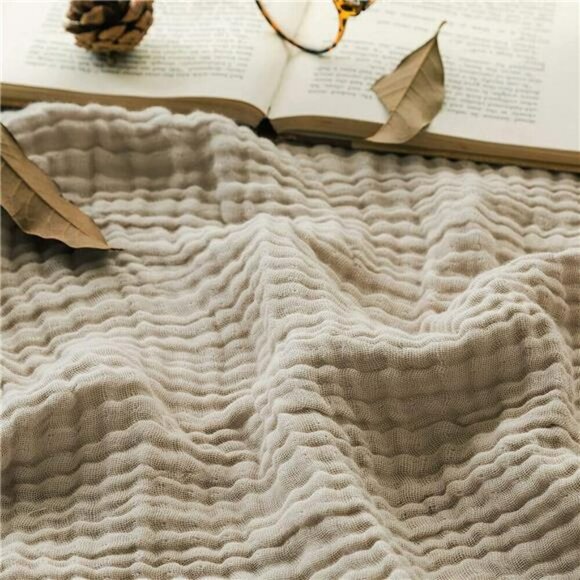 Cotton Throw Blanket for Couch Soft Muslin Blankets 50"x60" Lightweight Breathab - Picture 1 of 7